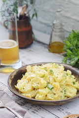 Traditional German dish potato salad	