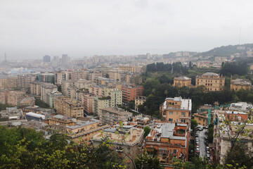 The panorama of Genoa, Italy