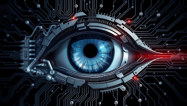 Artificial intelligence eye technology futuristic vision concept ai artwork