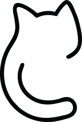 minimalist cat logo vector silhouette.