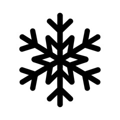 Frozen Snowflake Vector Silhouette for Holiday, Winter Decor and Seasonal Graphics.