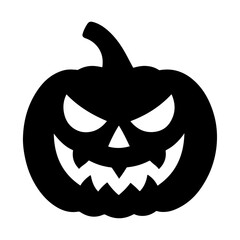 Classic Jack-o'-Lantern Pumpkin Face Silhouette for Halloween Themed Projects.
