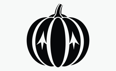 pumpkin silhouette, autumn leaves vector, black pumpkin shape, seasonal vegetable outline