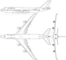 Original name(s): Boeing_747-400_3view-sv vector file.svg