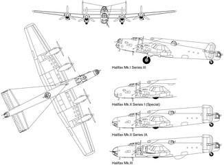 Handley_Page_Halifax-svg vector file.svg