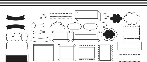  abstract organic shapes and textures for design layouts — hand-drawn vector elements