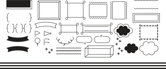  abstract organic shapes and textures for design layouts — hand-drawn vector elements