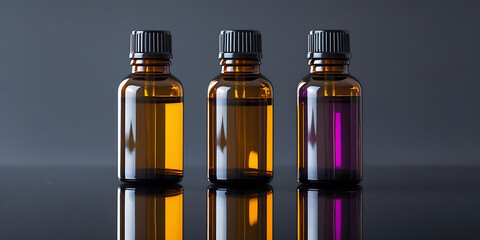 Perfume bottle medicine bottle with glass and liquid inside