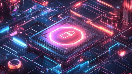 Abstract digital data concept of a circuit board with binary code - Powered by Adobe