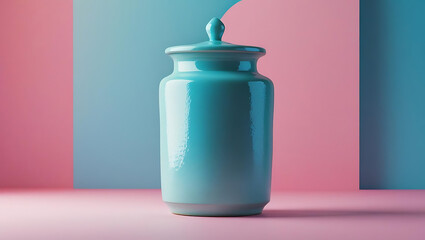 Pink plastic milk bottle isolated on white background