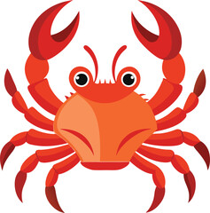 Vibrant Red Crab Illustration A Detailed Vector Graphic