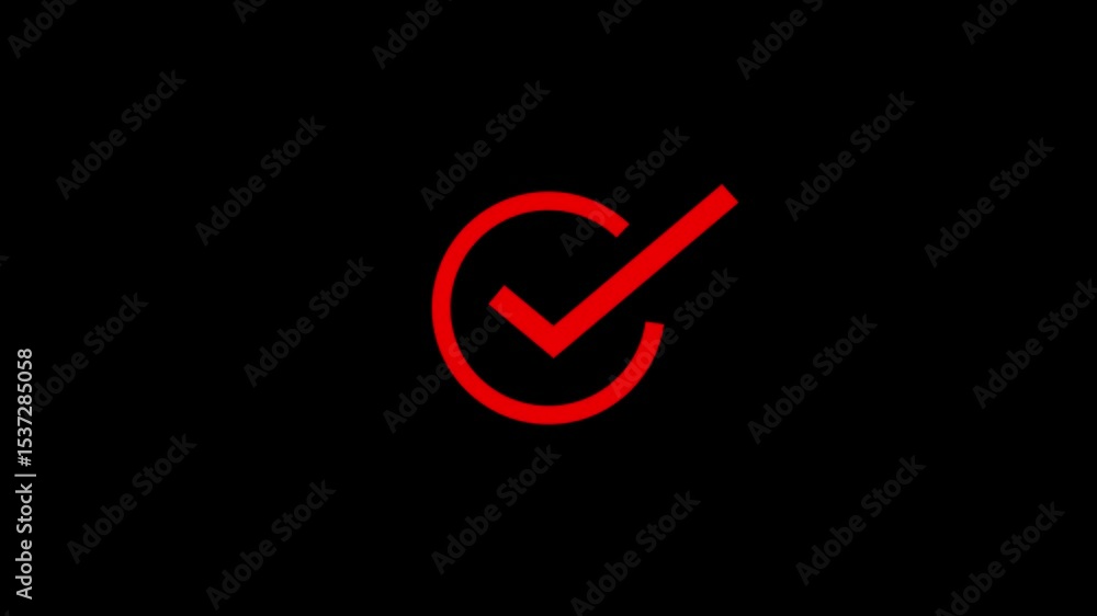 Poster check mark symbol. approved tick mark icon, success, correct concept.tick mark check mark animation 