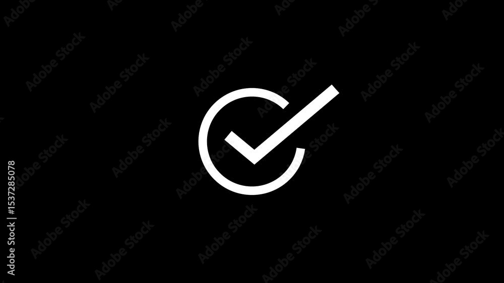 Poster check mark symbol. approved tick mark icon, success, correct concept.tick mark check mark animation 