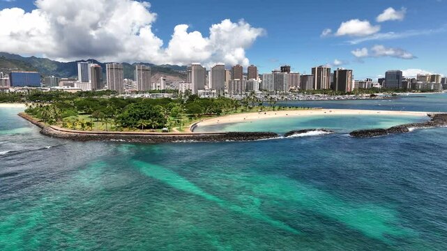 Magic Island in Ala Moana Beach Park