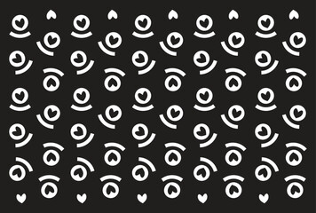 Fototapeta premium hearts on white background seamless pattern for Valentine's Day