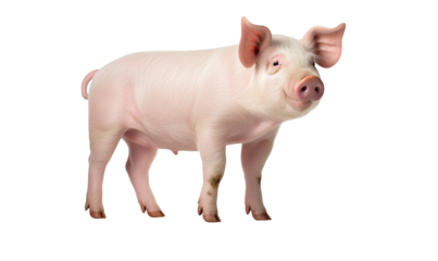 Pig isolated on a transparent background