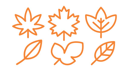 Vector set of flat illustrations of plants, trees, leaves, branches, bushes and pots. Flat cartoon vector illustration