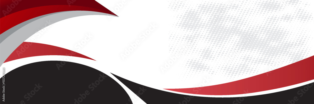 Aufkleber abstract red waves are flowing on black and white background. red line background curve element. sui