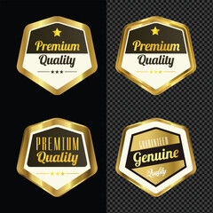Obraz premium Quality Assurance & Approval Badges Set Guarantee, Satisfaction, and Verified Stamps Collection