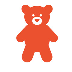 teddy bear with heart, Red Teddy Bear Icon for Valentine’s Gift Toy Design