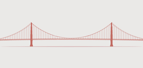 Simplified Illustration of the Golden Gate Bridge