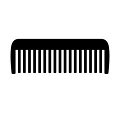 Black Standard Comb Icon for Hair Styling Beauty Design