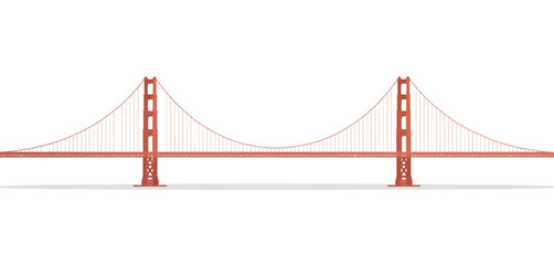 Iconic Golden Gate Bridge Illustration Simple Design