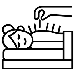 Acupuncture therapy icon Thin line vector design