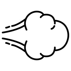 Air spray cloud icon Thin line vector design
