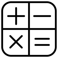 Obraz premium Calculator icon Thin line vector design