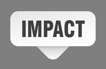 impact sticker. impact sign isolated on gray background