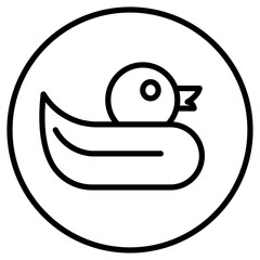 Duck icon Thin line vector design