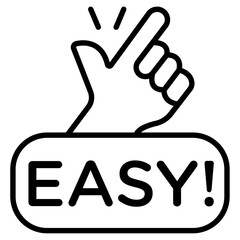Easy icon Thin line vector design
