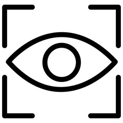 Eye scanner icon Thin line vector design