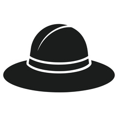 silhouette hat mockup on white background 