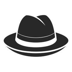 silhouette hat mockup on white background 