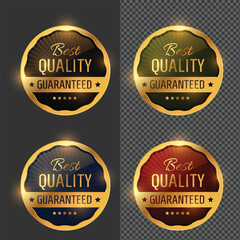Quality Assurance & Approval Badges Set  Guarantee, Satisfaction, and Verified Stamps Collection
