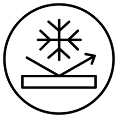 Frost resistant icon Thin line vector design