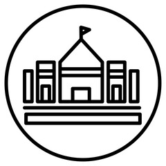 Obraz premium Government icon Thin line vector design