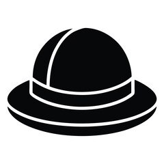 silhouette hat mockup on white background 