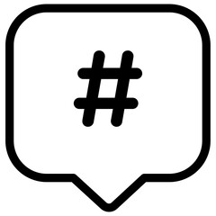 Hashtag icon Thin line vector design