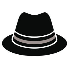 silhouette hat mockup on white background 