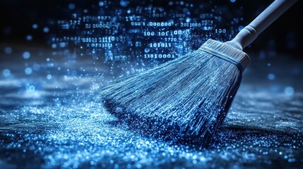 Broom sweeps away digital data