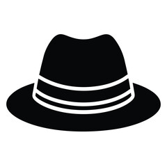 silhouette hat mockup on white background 