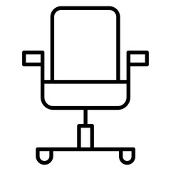 Office chair icon Thin line vector design