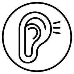 Otitis icon Thin line vector design