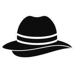 silhouette hat mockup on white background 