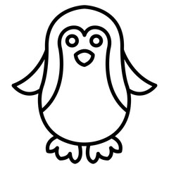 Penguin icon Thin line vector design