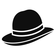 silhouette hat mockup on white background 