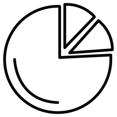 Pie icon Thin line vector design